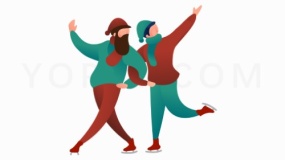 两人表演免抠图片