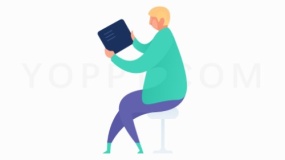 看平板电脑的人png大图