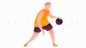 篮球运动员打篮球PNG免抠图