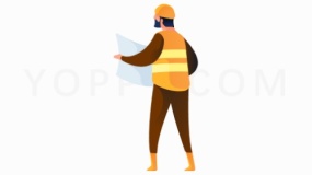 建筑工地工人免抠