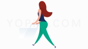 推着购物车买东西透明图片