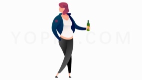 女士与啤酒免抠