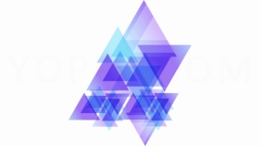 炫彩科技元素几何三角形堆积PNG格式