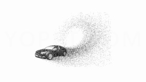 时尚科技装饰汽车颗粒碎片PNG透明图片