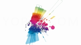 商务科技多彩辐射PNG素材