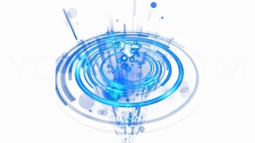 简洁科技元素动感光圈PNG素材