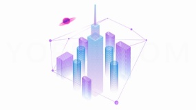 大尺寸科技装饰智慧城市PNG素材