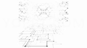 高清网格立体电路图PNG格式