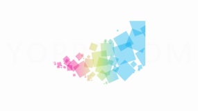 简约科技多彩方块PNG素材