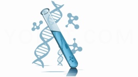 蓝色线条化学研究PNG透明图片