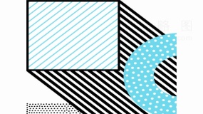 孟菲斯波浪线高端设计元素PNG