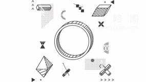 孟菲斯超美时尚线条免抠