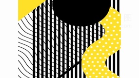 孟菲斯图形小清新广告设计PNG