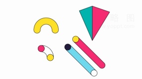 孟菲斯基本形状超美促销设计透明格式