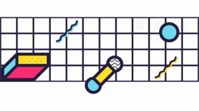 孟菲斯卡通特效PNG透明图片