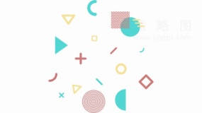 几何抽象孟菲斯多用途图案PNG格式