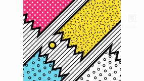 孟菲斯边框创意风格PNG透明图片