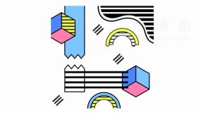 孟菲斯花纹质感促销设计PNG