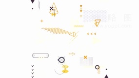 孟菲斯波浪线个性电商免抠