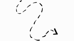 精品线条箭头插画PNG透明图片