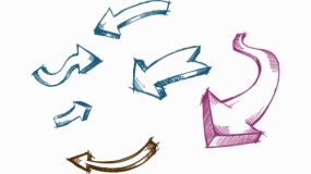 简洁箭头笔刷图案PNG