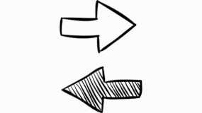 清晰手写箭头手绘元素PNG格式