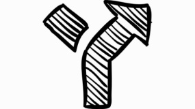 极简线稿箭头手绘素材PNG免抠图