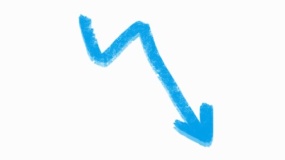 极简弯曲箭头手绘效果PNG格式