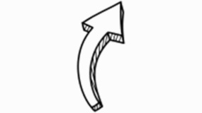 多用途带弧度箭头手绘特效免费png素材