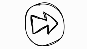 小清新线稿箭头手绘图标PNG