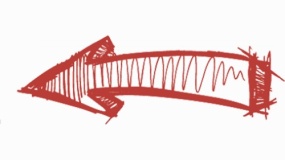 简洁波浪线箭头手绘素材免抠png下载