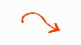 漂浮铅笔箭头手绘素材免抠