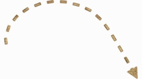 实用弯曲箭头手绘素材透明格式