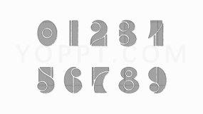 欧式文艺复兴类0-9数字符号免费PNG下载