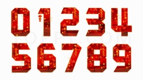 新春气息年度总结PPT过渡页数字序号PNG素材