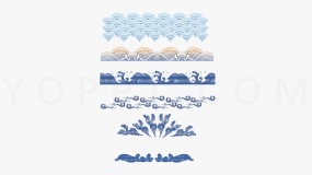 极简水墨祥云装饰元素透明格式