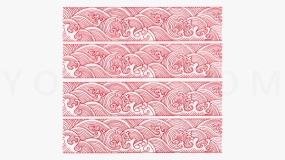 年货节水墨祥云效果png图片