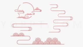 简约水祥云图标免抠图片