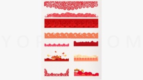 复古水祥云图案PNG