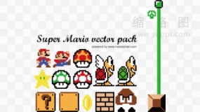 高清超级玛丽游戏角色素材30 png文件