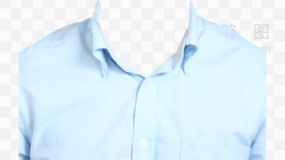 高清商务人士蓝色衬衫证件照片 透明格式
