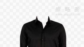 证件照黑色衬衫模板男 免抠