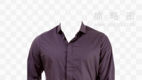 证件照紫色衬衫男 透明图片