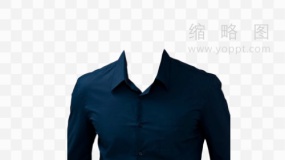 男士藏蓝色衬衫证件照素材 透明