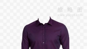 职场男士紫色衬衫寸照 png图片