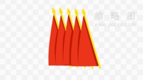 建军节元素素材39红旗免抠