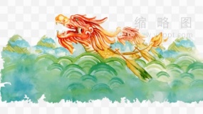 卡通端午节龙舟素材80 png大图
