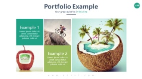 多宫格 3张图片居中布局PPT图表