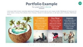 多宫格布局 4张图片与形状并排ppt素材