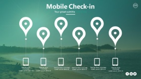 半透明处理背景图片 气泡时间轴PPT模型